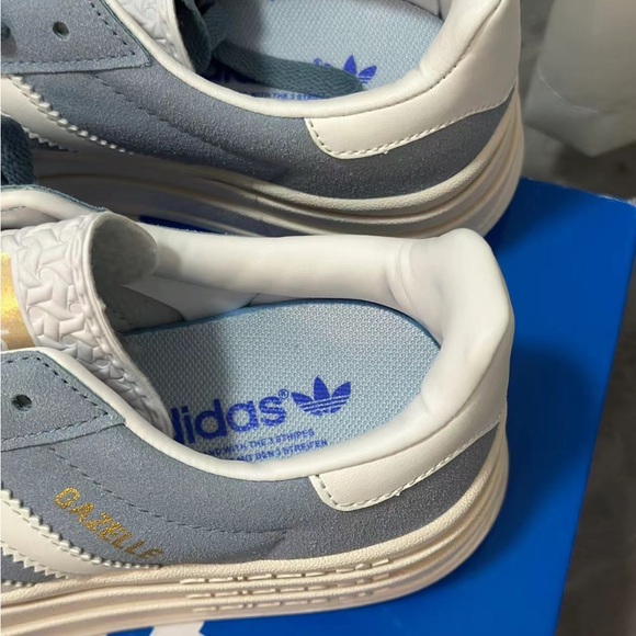 Adidas Women's Light Blue and White Platform Sneakers - Picture 5 of 5